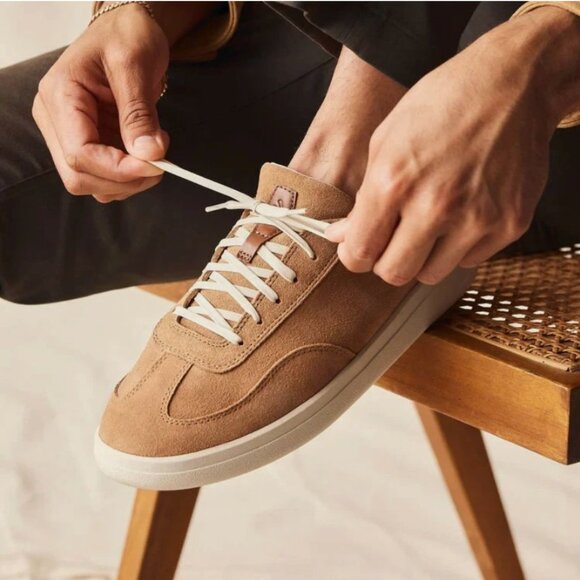 OluKai Men's Punini Suede Sneakers Shoes Size 12 $150 in Tan / Toffee - Picture 1 of 12